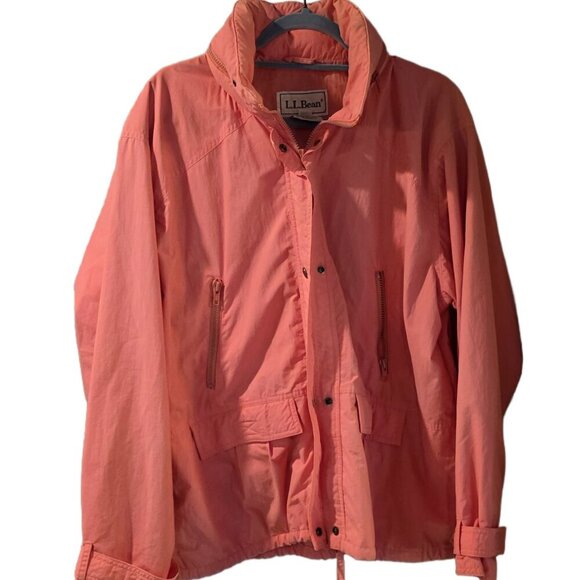 L.L. Bean Jackets & Blazers - L.L. Vintage Coral hooded anorak - sz XL